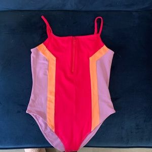 Multicolor, Zipped Bodysuit